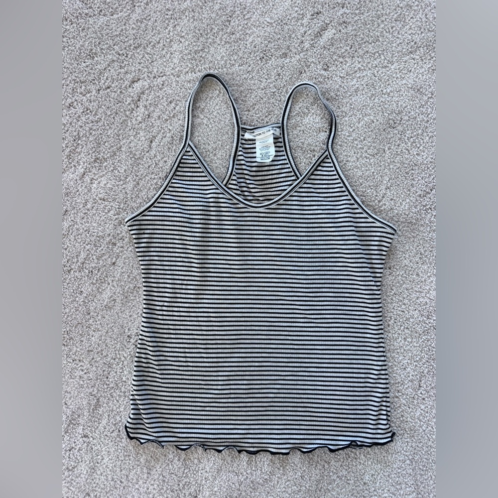 Black and White Striped Tank Top